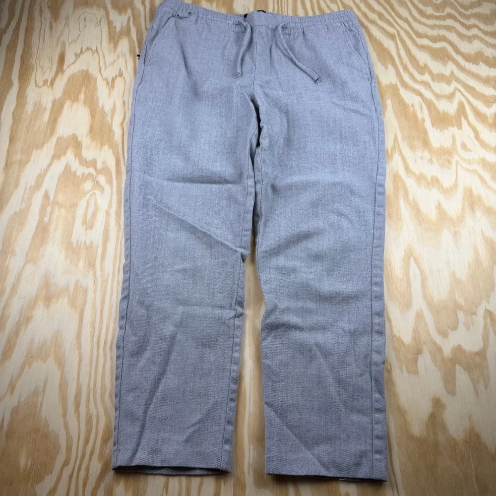 Scotch & Soda Mens Gray Wool Blend Drawstring Trousers Pants Size L